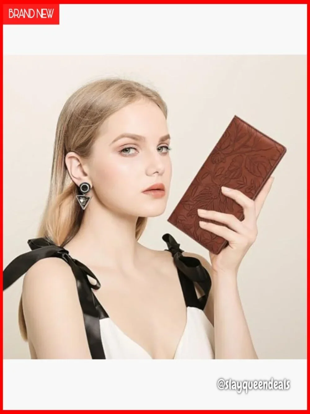 Ultra Slim RFID Blocking Leather Wallet for Women with 11 Card Slots